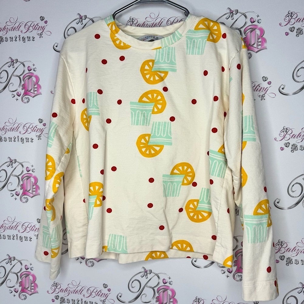 Compañia fantastica sweater drinks 🍹 summer Graphic Lemonade Print Sweatshirt